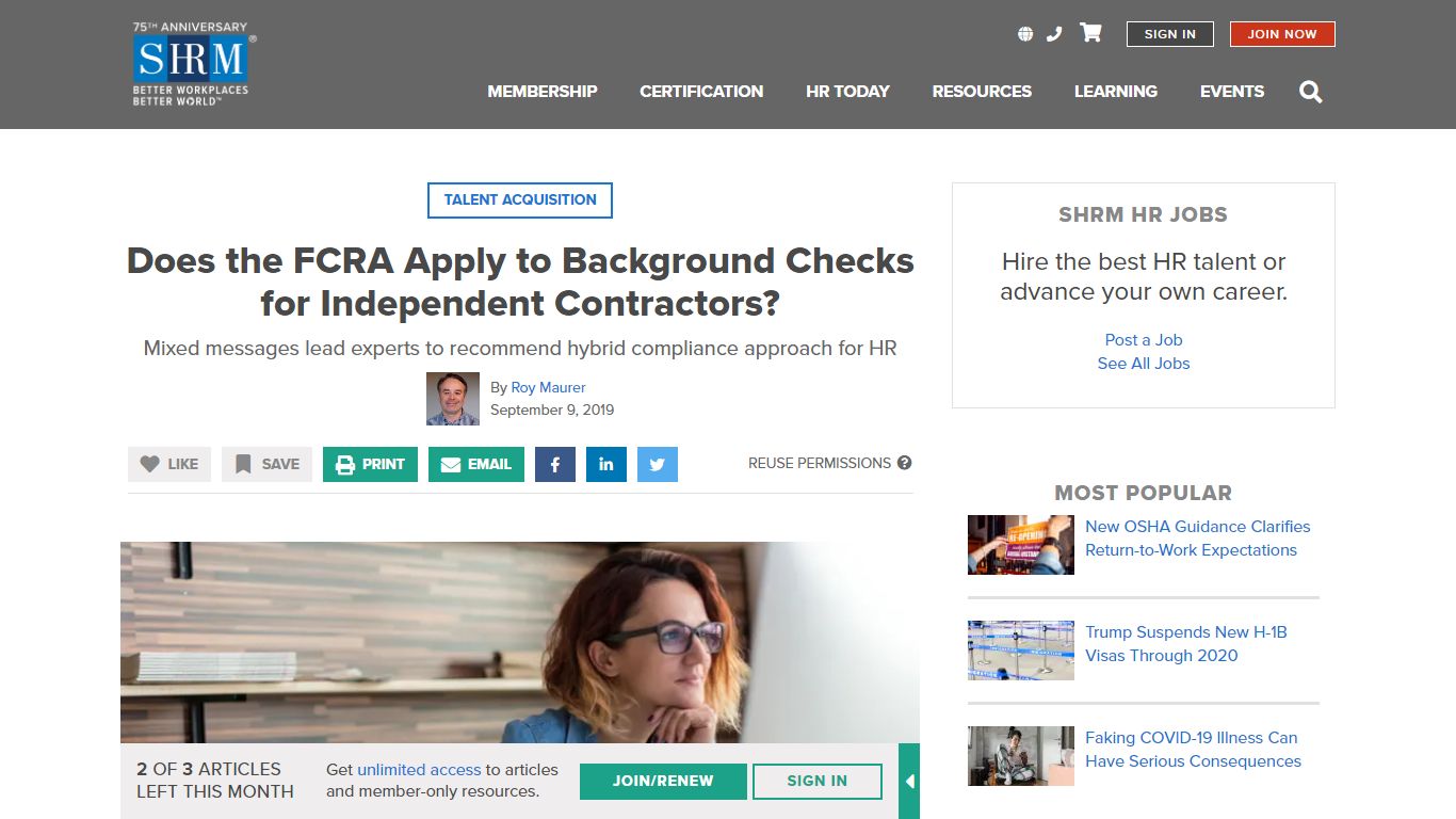 Does the FCRA Apply to Background Checks for Independent ... - SHRM